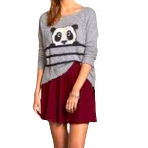 Hollister Sweater- gray Panda Bear sweater size medium/large. Hollister brand!